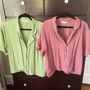 Bundle of 2: Madewell Button-up Resort Shirt in Lusterweave